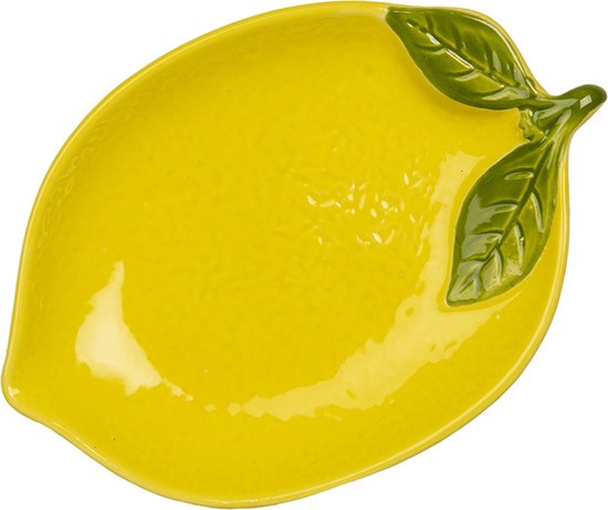 Clayre & Eef Bol Citroen Ø 15 cm Jaune Céramique