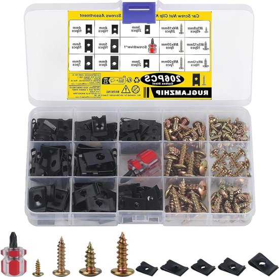 600 stuks plaatschroeven, zelftappende schroeven, zwarte torx-schroeven, kleine