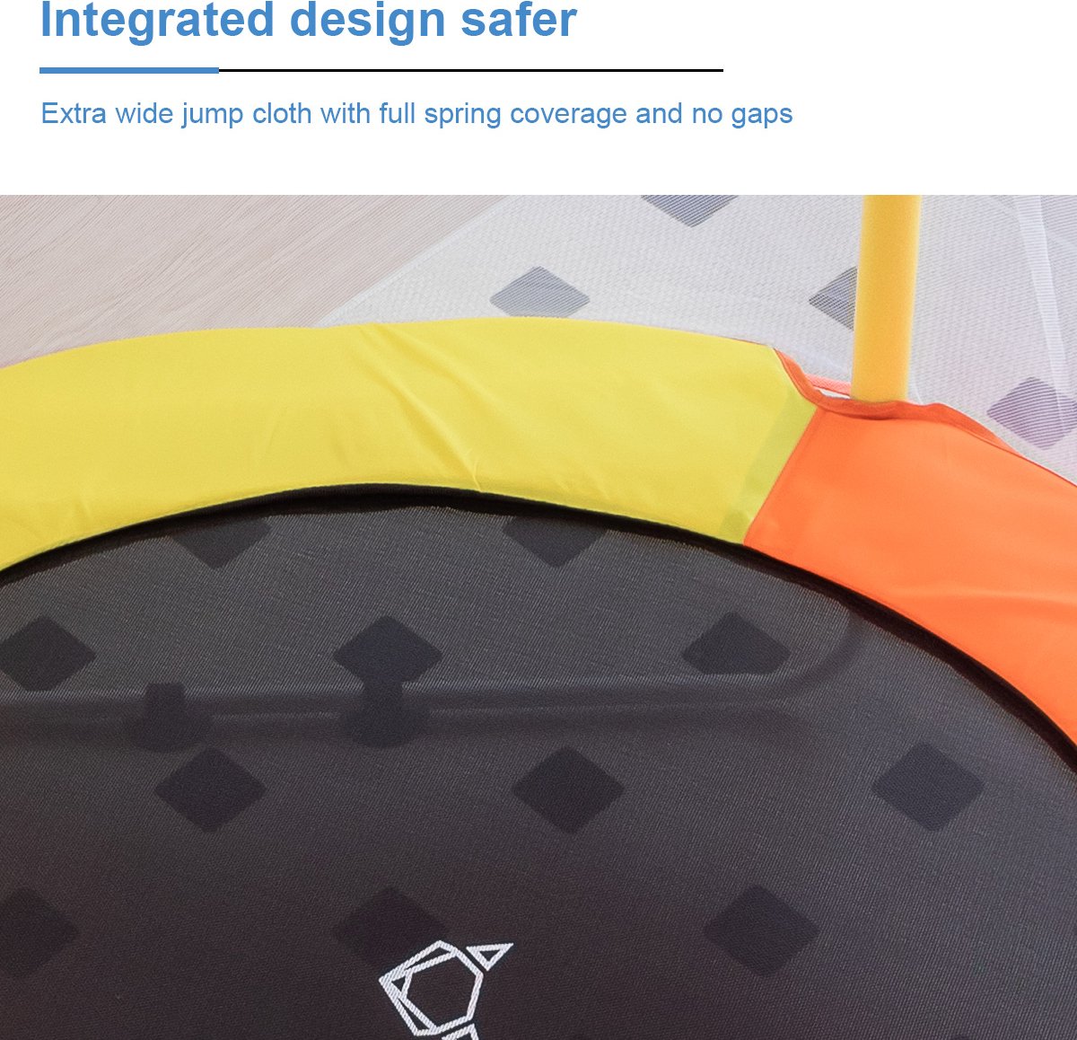 FOXSPORT Kinder Trampoline - Trampoline met Elastieken - Outdoor - Buitenspeelgoed - Trampoline met veiligheidsnet - 110 cm Veiligheidsnet - 150 cm — afbeelding 3