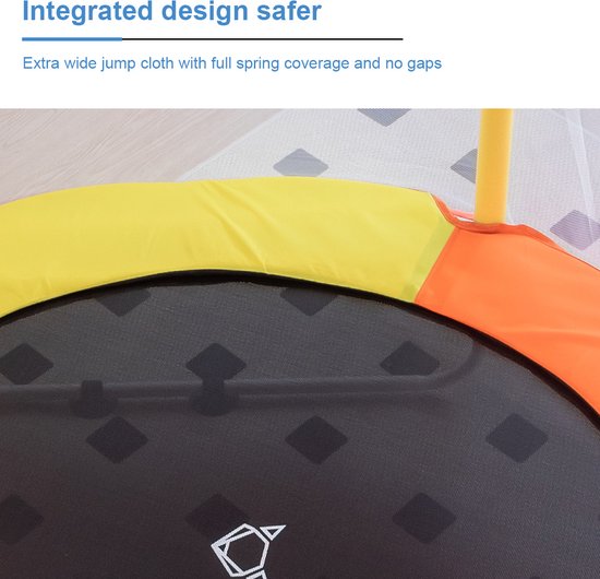FOXSPORT Kinder Trampoline - Trampoline met Elastieken - Outdoor - Buitenspeelgoed - Trampoline met veiligheidsnet - 110 cm Veiligheidsnet - 150 cm