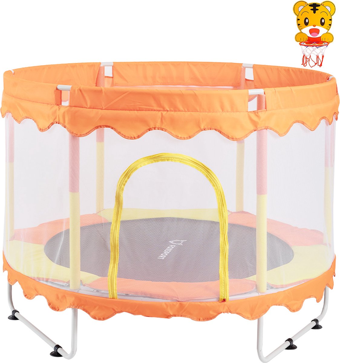 FOXSPORT Kinder Trampoline - Trampoline met Elastieken - Outdoor - Buitenspeelgoed - Trampoline met veiligheidsnet - 110 cm Veiligheidsnet - 150 cm — afbeelding 7