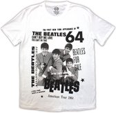 The Beatles - 1964 Heren T-shirt - L - Wit