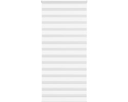 vidaXL - Zebra - rolgordijn - 115x230 - cm - stofbreedte - 110,9cm - polyester - wit
