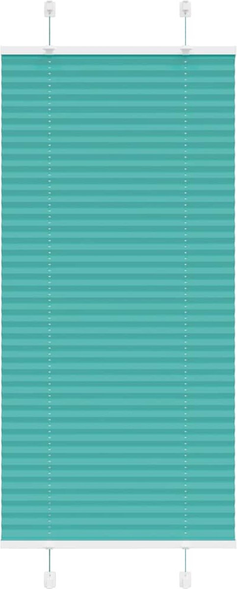 vidaXL Plissé - rolgordijn - 60x150 - cm - stofbreedte - 59,4 - cm - petrol - groen