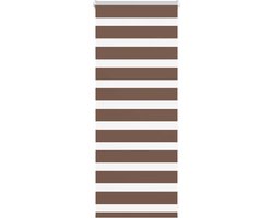 vidaXL - Zebra - rolgordijn - 65x100 - cm - stofbreedte - 60,9 - cm - polyester - bruin