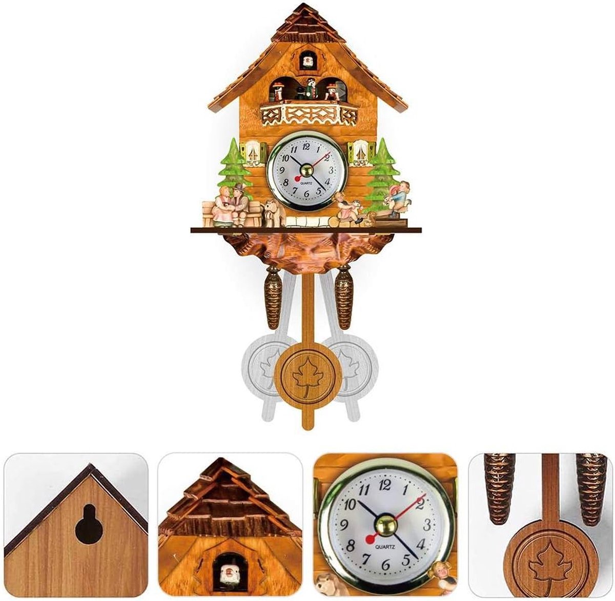 Lexium Koekoeksklok Modern - Minimalistische Koekoeksklok - Koekoek - Cuckoo Clock - Wandklok