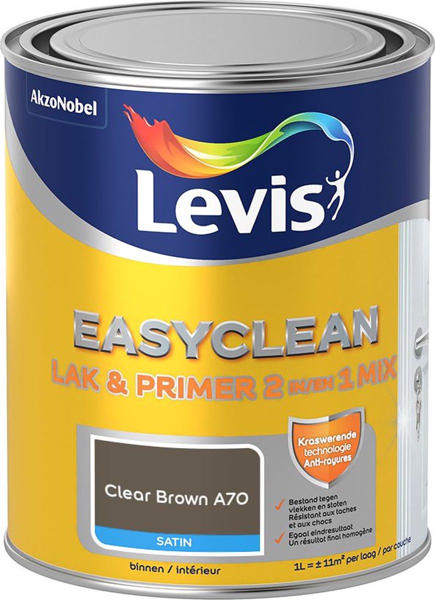 Levis - Easyclean Lak & Primer 2-In-1 Mix - Clear Brown A70 - Mengverf - 1 L