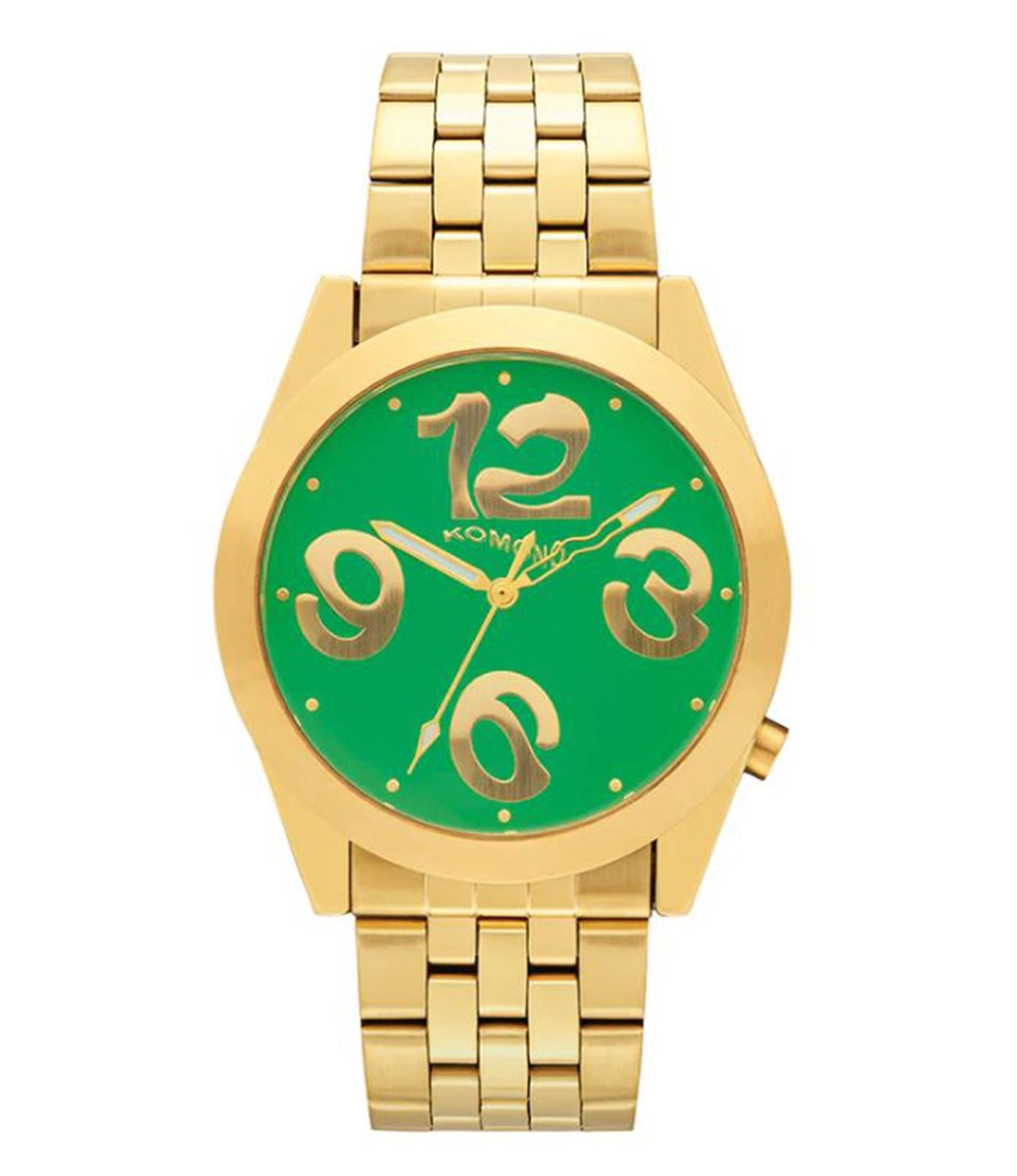 Komono Ray Liquid Estate Gold Forest Horloge Groen-Goud