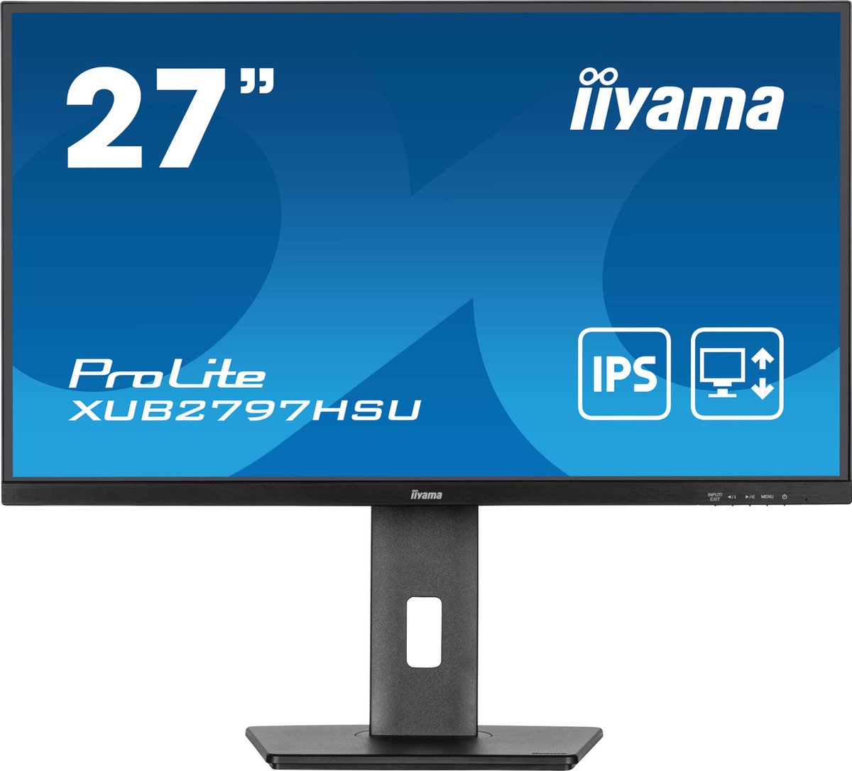 iiyama ProLite XUB2797HSU-B2 ledmonitor 100 Hz, HDMI, DisplayPort, USB, Audio, Adaptive Sync