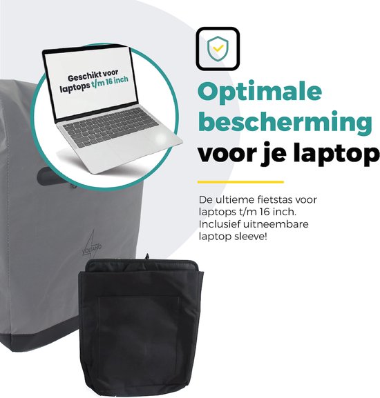 Voltano Luxe E-bike Fietstas / Rugtas - Special Edition - Volledig Reflecterend Grijs - 28L - 100% Waterdicht - Gratis Schouderband - Groot Laptop Vak - Reflective van Voltano — afbeelding 4