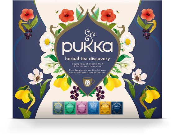Pukka Tea Discovery Box - 30 Theezakjes - Biologische Kruidenthee - 5 x 6 Zakjes - Giftset - Theedoos - Thee Geschenkdoos