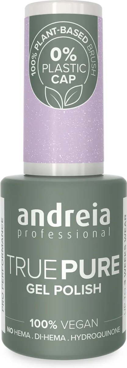 Goedkoopste Andreia Professional - Gellak - True Pure - Lavendel Paars met Metallic Glitters T50 - HEMA vrij - Vegan - 10,5ml