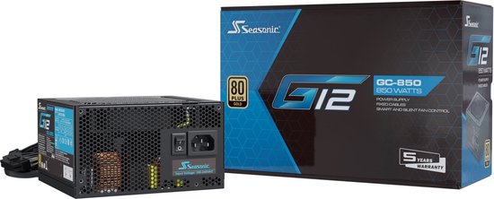 Seasonic Netzteil G12 GC-850 ATX Black 850W 80 Plus Gold