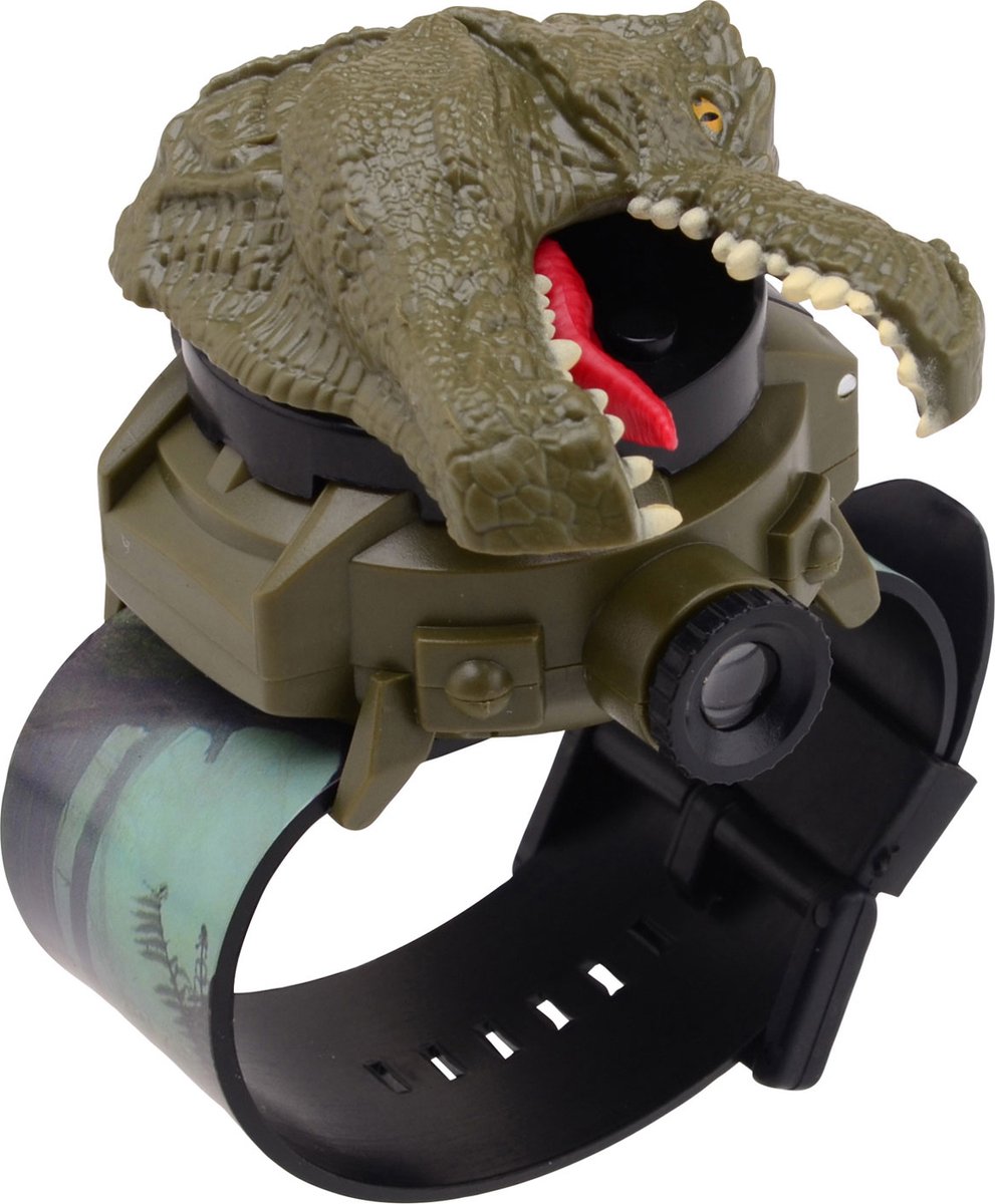 Johntoy dino projectie horloge - speelgoed horloge met 24 afbeeldingen.