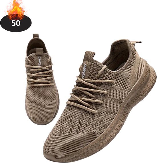 Chaussures pour femmes Bovista Homme - Baskets pour femmes - Confortables - Sportives - Décontractées - Adultes - Marron Clair - Taille 50