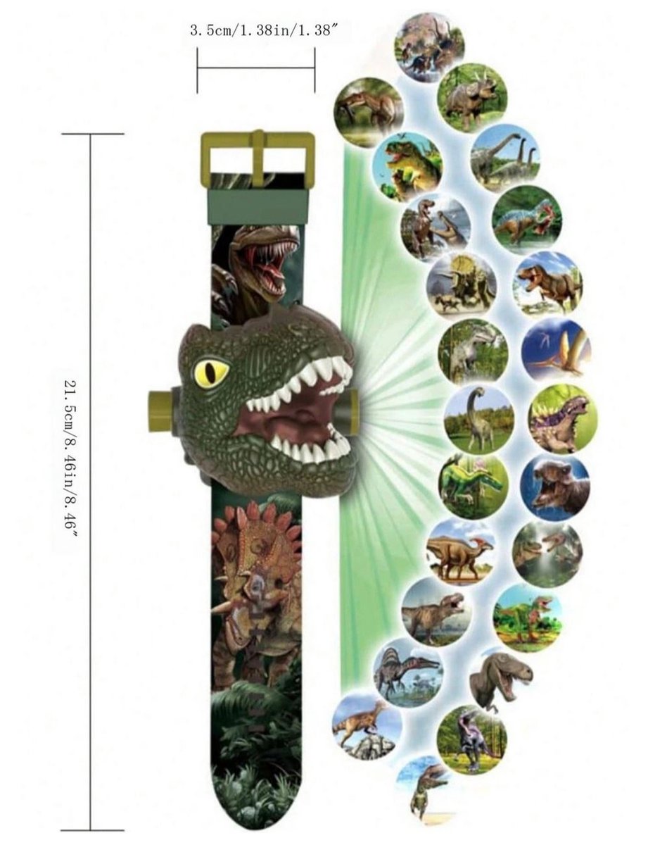 Projectie horloge dinosaurus