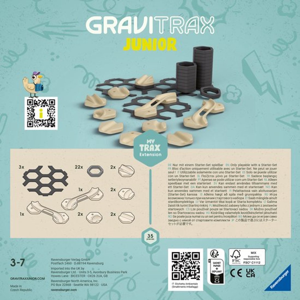 Ravensburger GraviTrax Element FlexTube 22429 - Ideaal accessoire voor het GraviTrax ballenbaansysteem. Kan worden gecombineerd met alle startersets, uitbreidingen en elementen, constructiespeelgoed vanaf 8 jaar