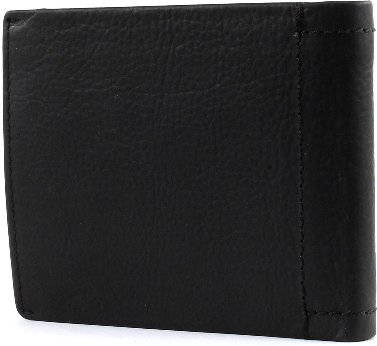 bruno banani Leren Portemonnee Arizona Wallet Quer with Flap Black Zwart
