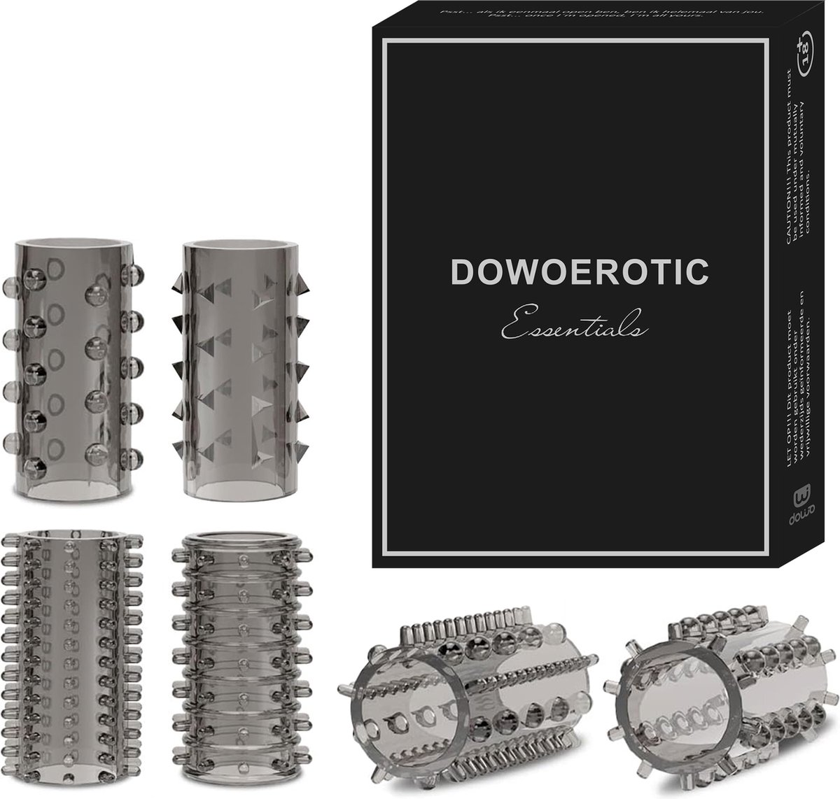 Goedkoopste DOWO® - Penis Sleeve - Cockring- Seksspeeltje voor Koppels -Met Structuur- 6 stuks