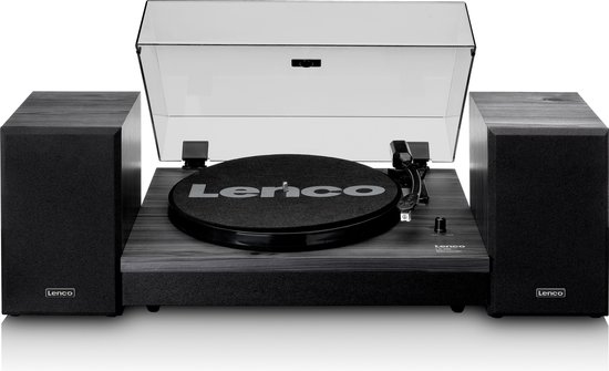 Lenco Platenspeler met Bluetooth - Twee externe Speakers - Auto-stop - LS-300BK - Zwart