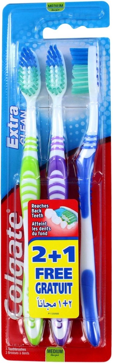 Goedkoopste Colgate Extra Clean Medium Tandenborstels 3 pz