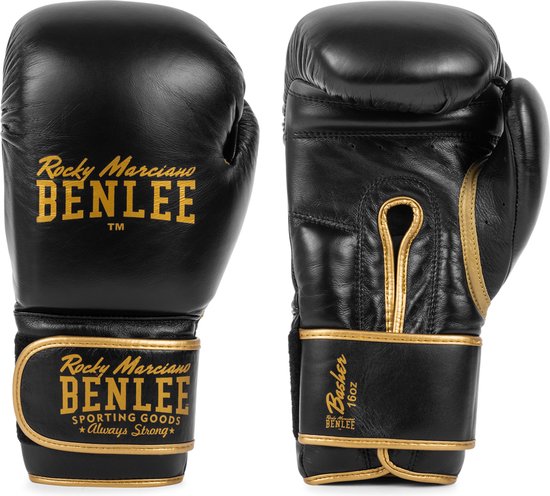 BENLEE Boxhandschuhe Fighter – Leder, 18 Oz, Für Sparring & Training (Rot/Schwarz)