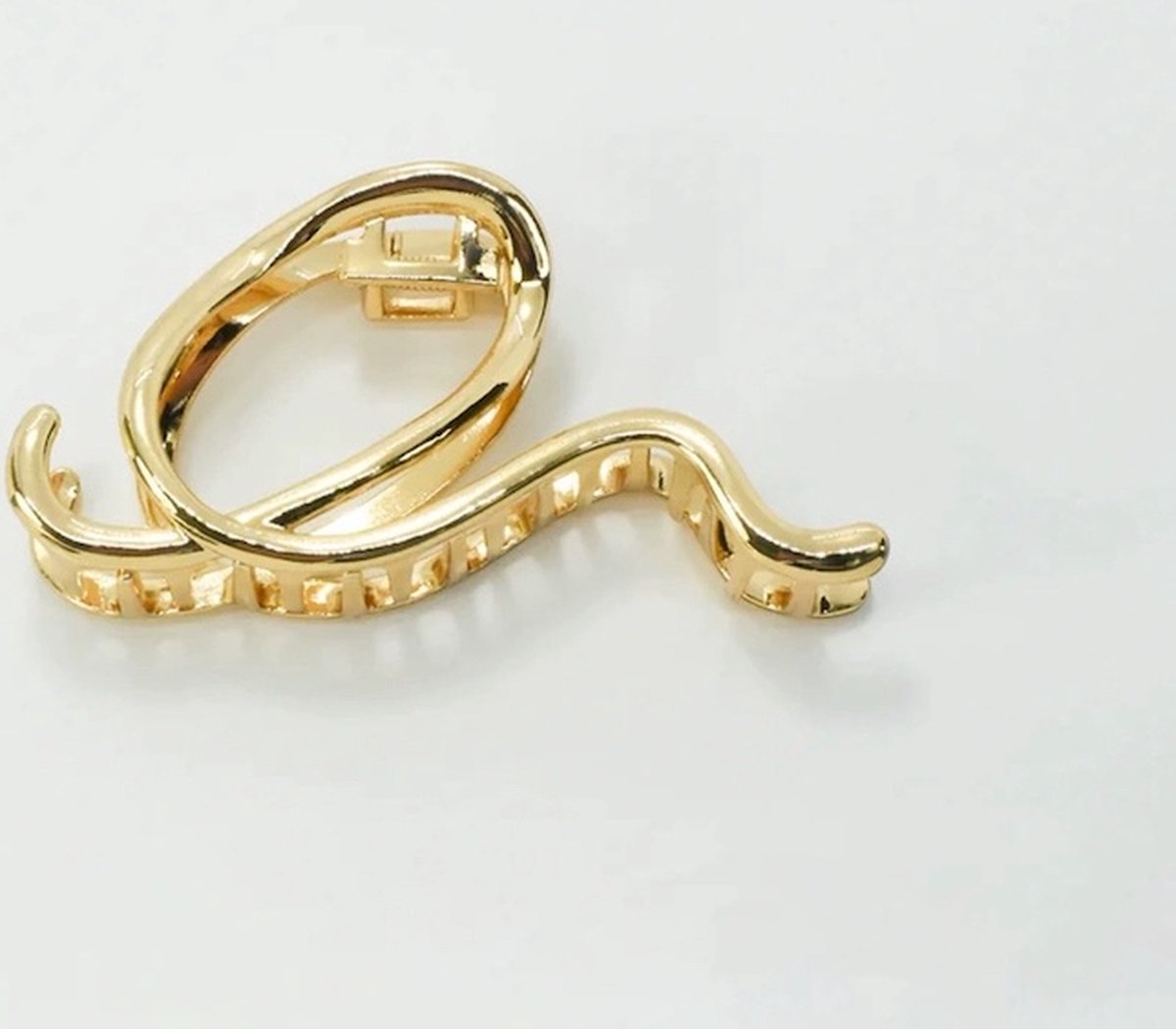 Grote Metalen Haarclips met Muziekoordontwerp-goud