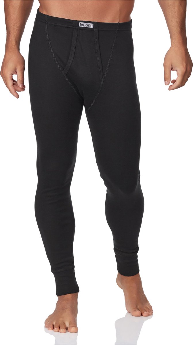 Timone Heren Thermobroek - Sport - Sporbroek - Lang - Katoen - TI-SS-Pants-114 - Zwart - M