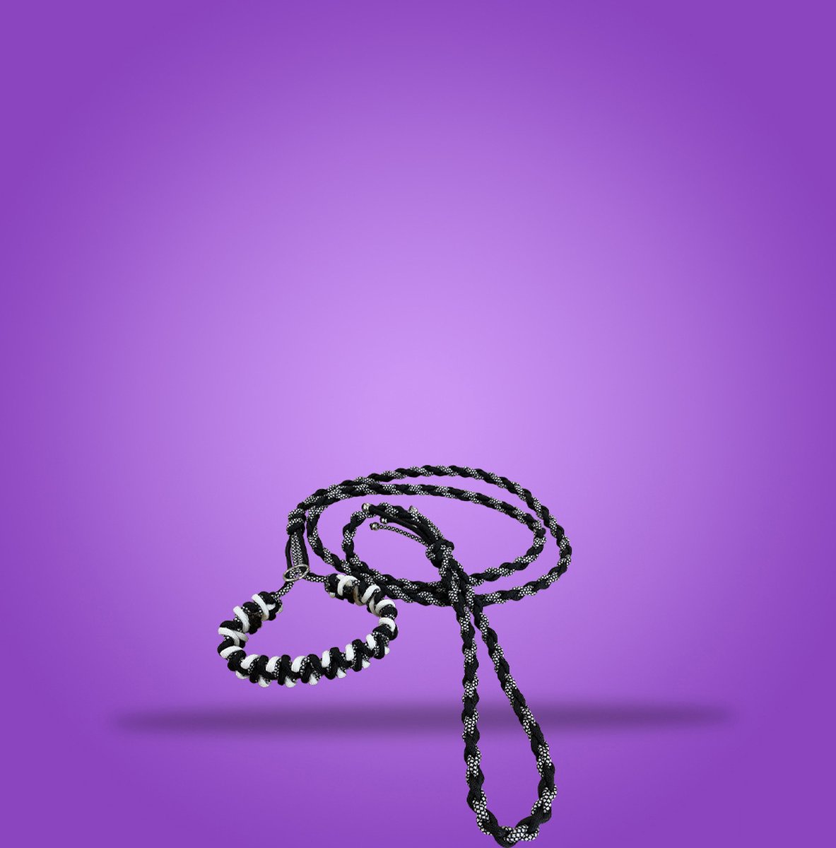 Paracord Snelle uitlater pakket (zwart/zilvergrijs diamond/wit)