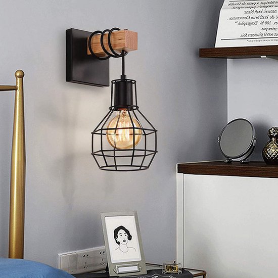 Wandlamp van gekleurd glas in retrostijl • Prachtige Lampen