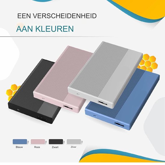 White-label Harde Schijf Extern - Draagbare - 500GB Opslag - Roze van Merkloos — afbeelding 5