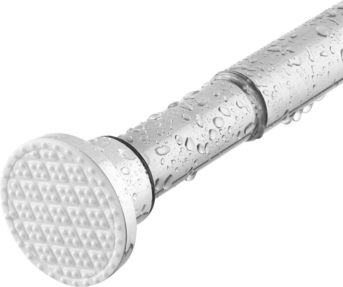 Uittrekbare Douchegordijnstang 70-255 cm zonder Boren Zilver - Uittrekbare - €77,33