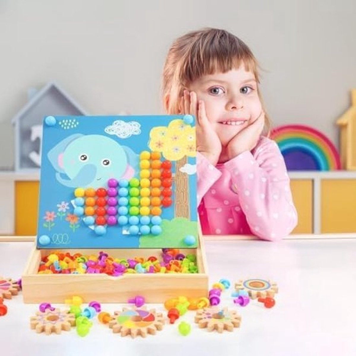 ELFIKI Mosaic - Klik Mozaïek Kinderen - Duurzaam speelgoed 1 Jaar