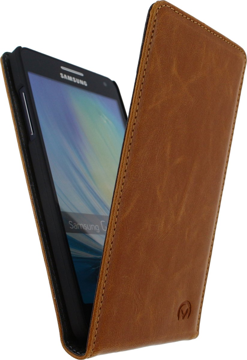 Mobilize Telefoonhoesje geschikt voor Samsung Galaxy A5 (2015) Hoesje | Mobilize Premium Magnet Flipcase - Bruin