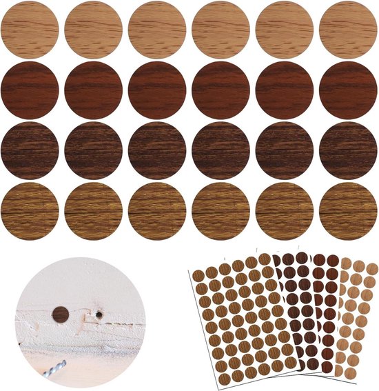 3 stuks zelfklevende schroefafdekkingen, schroeven, gatstickers voor meubels, kast, kast, 21 mm, 54 stuks per vel, waterdicht schroefgat, decoratieve glijafdekking (A