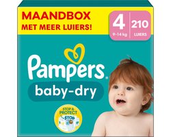 Pampers - Baby Dry - Maat 4 - Maandbox - 210 stuks - 9/14 KG