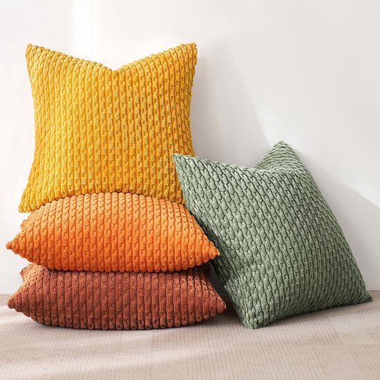 Geometric Jacquard - Set van 2 kussenhoezen met onzichtbare rits, perf