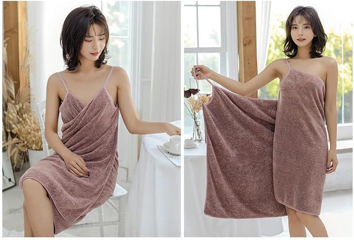 Saunakilt dames saunahanddoek zachte badjas sling badrok wrap draagbare badhanddoek vrouwen saunahanddoek microvezel badhanddoek voor douche zwembad spa badkamer thumbnail 7