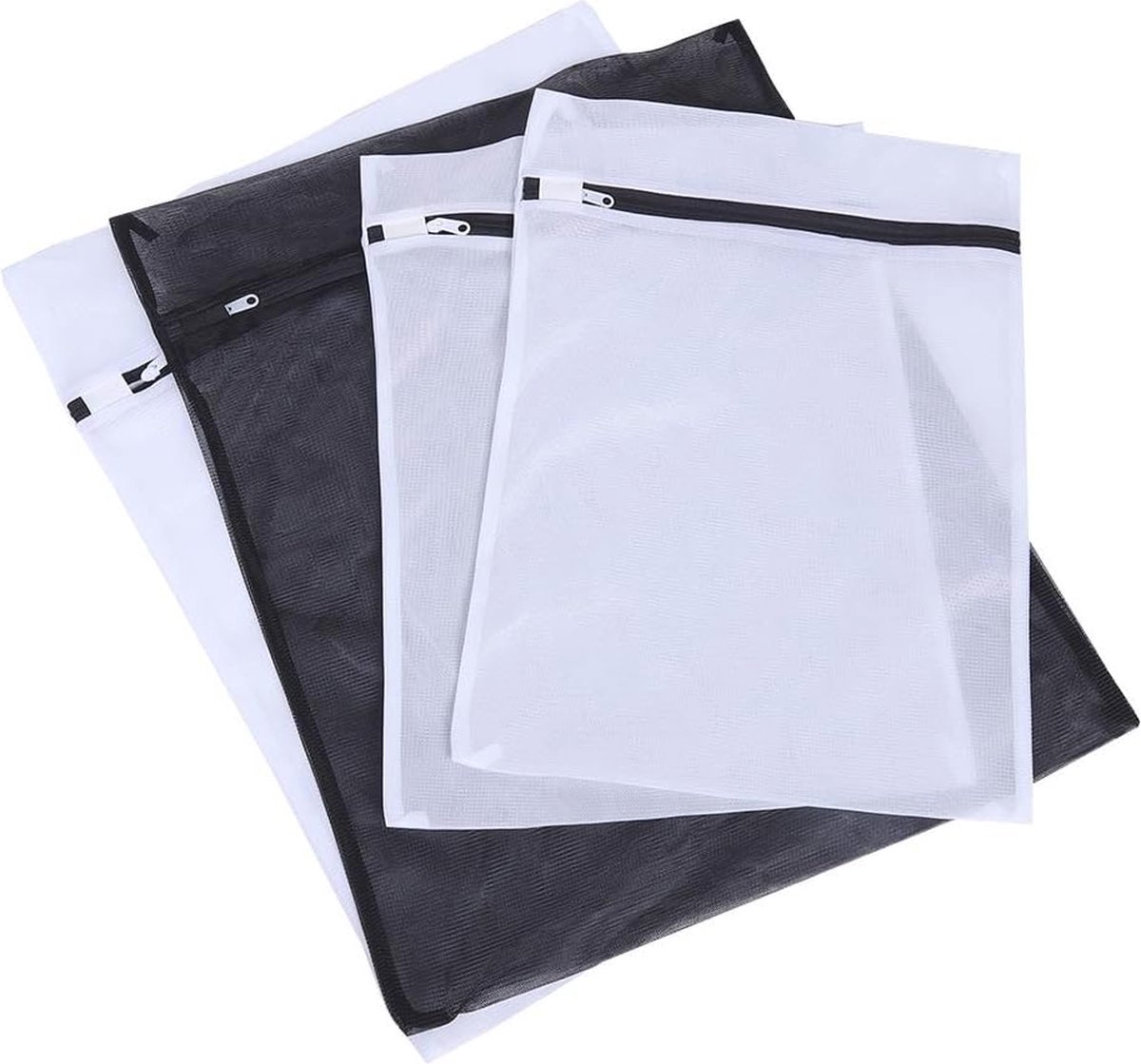 Goedkoopste Set van 4 Kookvaste Waszakken met Ritssluiting voor Fijne Was, Ondergoed, Sokken, Beddengoed en Kledingbescherming
