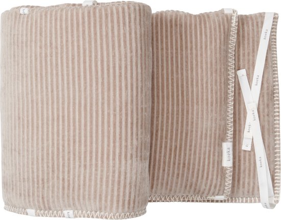 Koeka bedbumper / bedomrander Vik - corduroy - taupe - 180x30cm