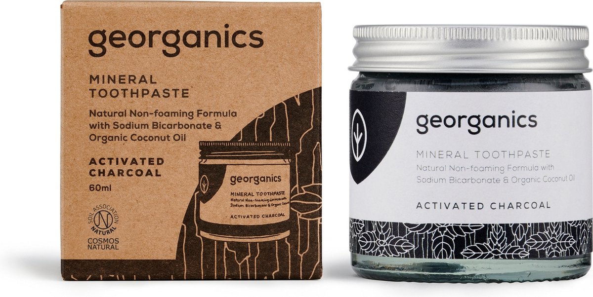 Goedkoopste Natuurlijke Tandpasta (Actieve Kool) - Georganics 60 ml