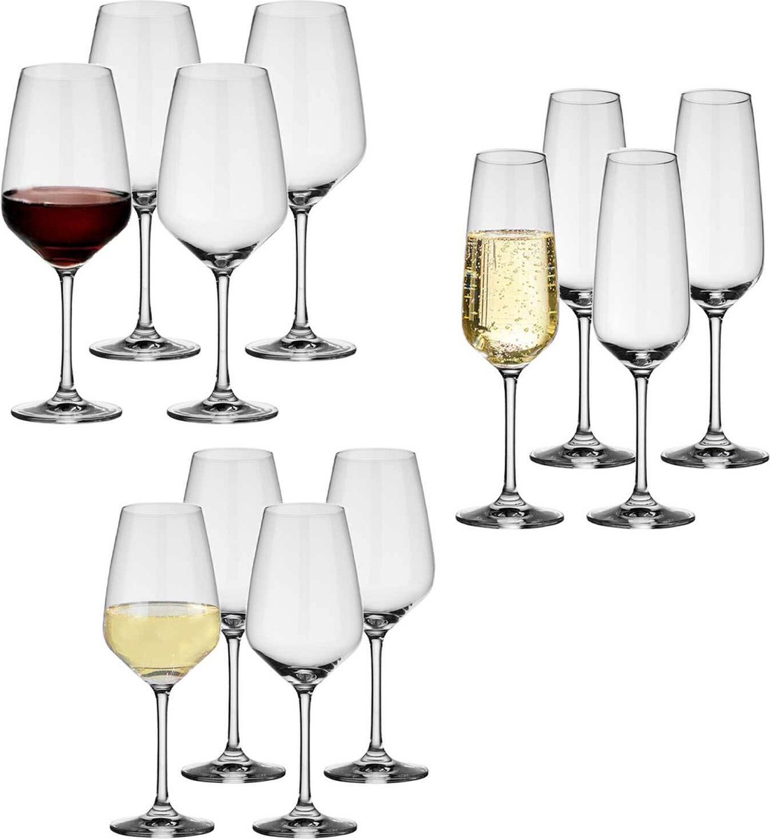 Wein- und Sektgläser Voice Basic Set van 12