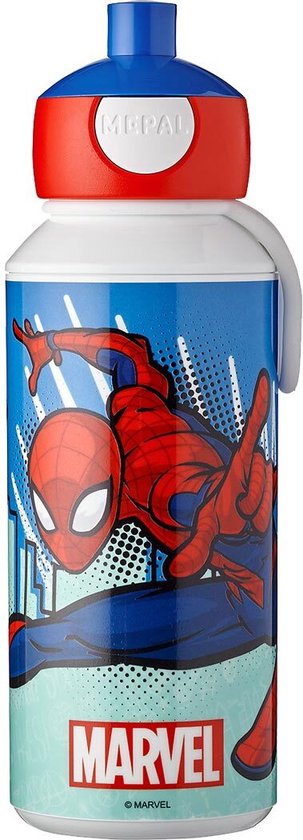 Mepal Campus Lunch Set Enfant - Spiderman - Avec Gourde Pop-Up (400 ml) et Boîte à Lunch (750 ml) - Sans BPA - Pour École ou en Bébé en route - Lavable au lave-vaisselle