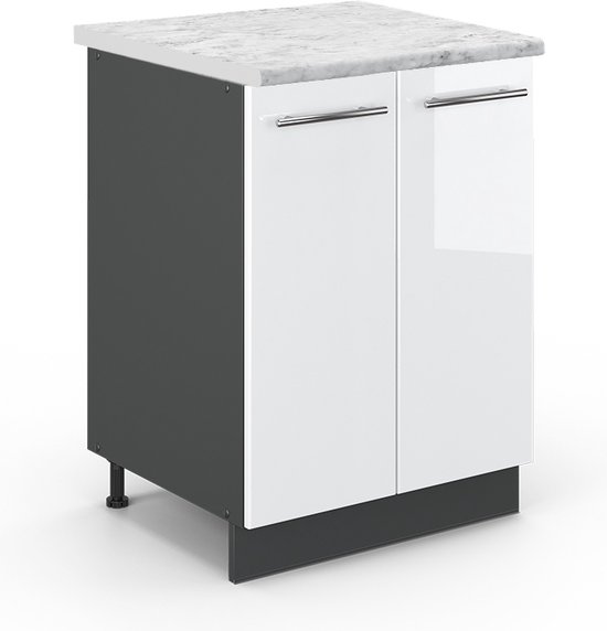 Koelkast ombouwkast Fame-Line Wit Landhuis 60 cm Vicco | Wit Landhuis | Koelkastkast 60 cm