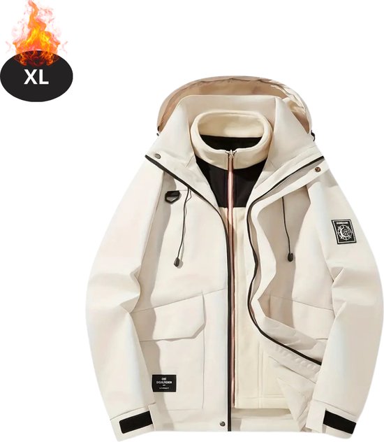 Livano Skipak - SkiBroek - Skijas - Ski Suit - Wintersport - Dames - Winter - Warm Fleece - Wit - Maat XL