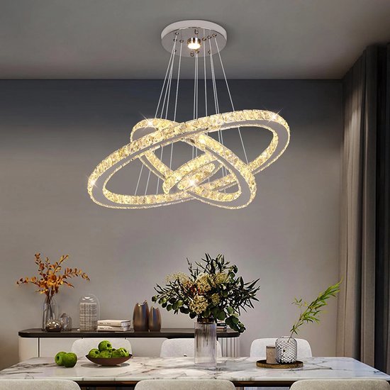 Zwarte kristallen kroonluchter - Verlichting Trends