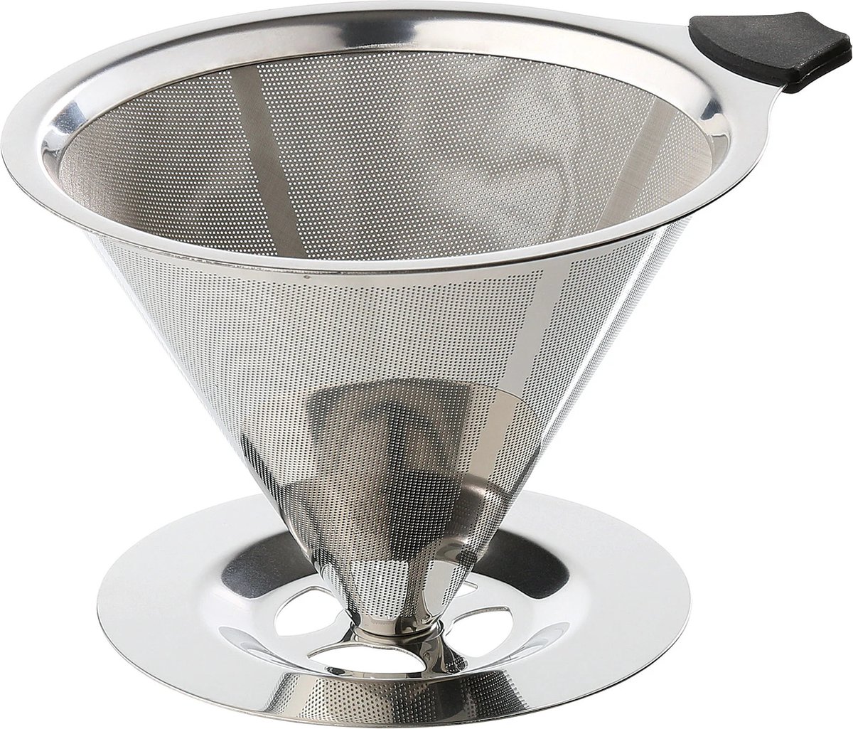 Cilio - koffiefilter - permanent - roestvrijstaal - edelstaal - maat 4