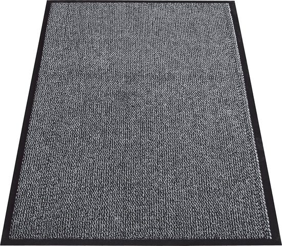 Tapis de nettoyage - Tapis de séchage pour intérieur - Paillasson - 90 x 120 anthracite - Antidérapant - XXL