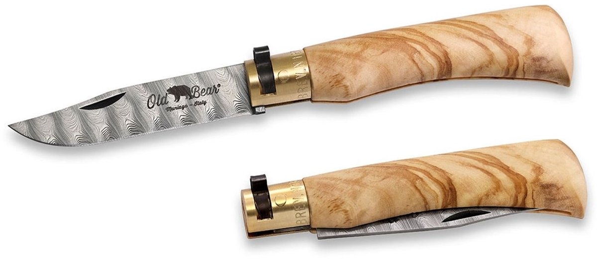 Old Bear Zakmes Collection Olijfhout Damascus L