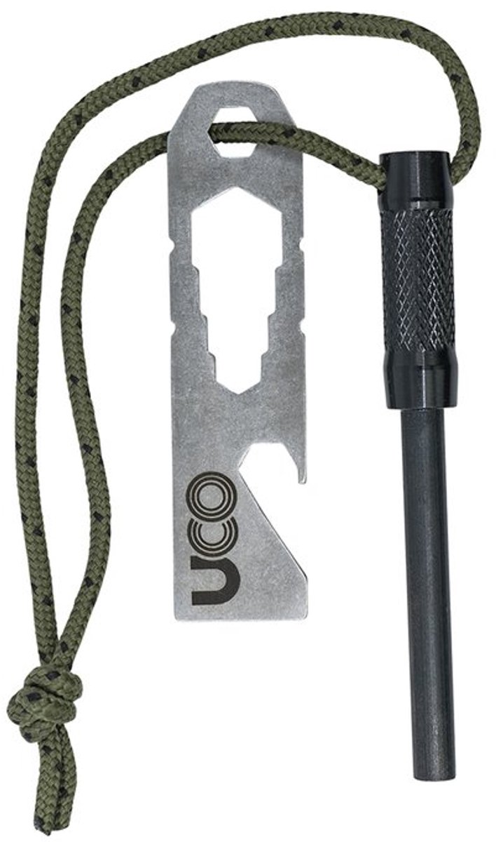 UCO Survival Fire Striker - firestarter - 8 functies - zwart